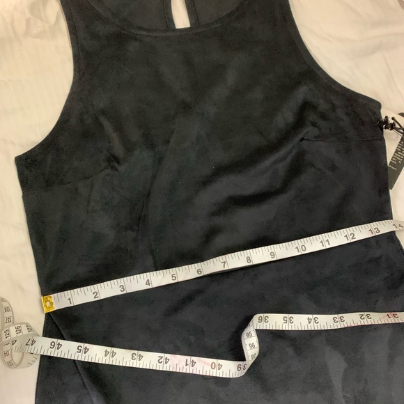 Dex Black Suede feel Fringe Dress - Picture 3 of 5